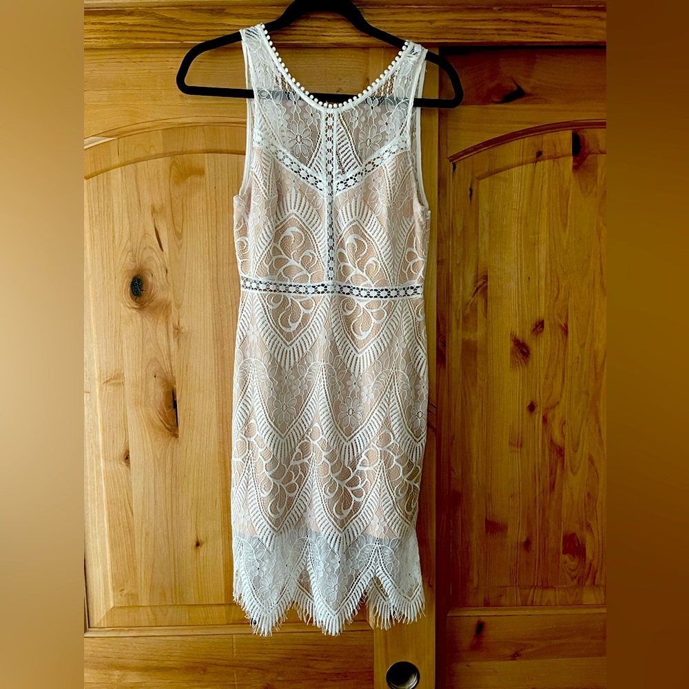 Lulu’s white lace mini dress. Size 6/8